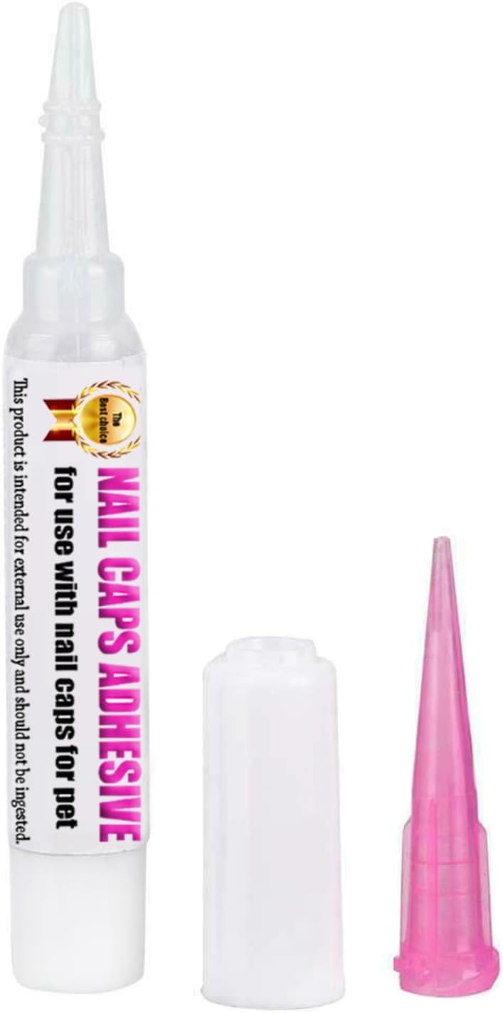 YMCCOOL 10pcs of Special Pet Nail Adhesive Glues & 20pcs of Applicator Tips for Cat Nail Caps and Dog Nail Caps - Image 3